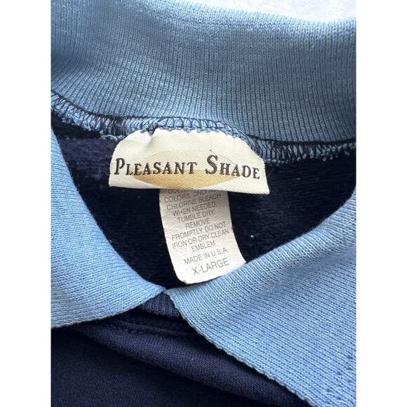 Vintage Double Collar Navy Blue Snowman Christmas Holiday Crewneck Sweatshirt XL - Picture 5 of 8